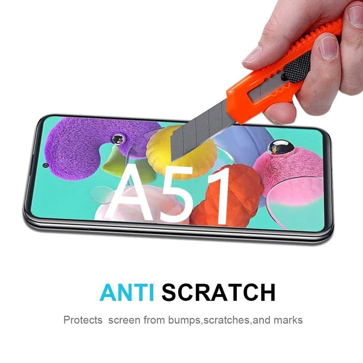 2/4Pcs Screen Protector Glass For Samsung Galaxy A51 Tempered Glass Film