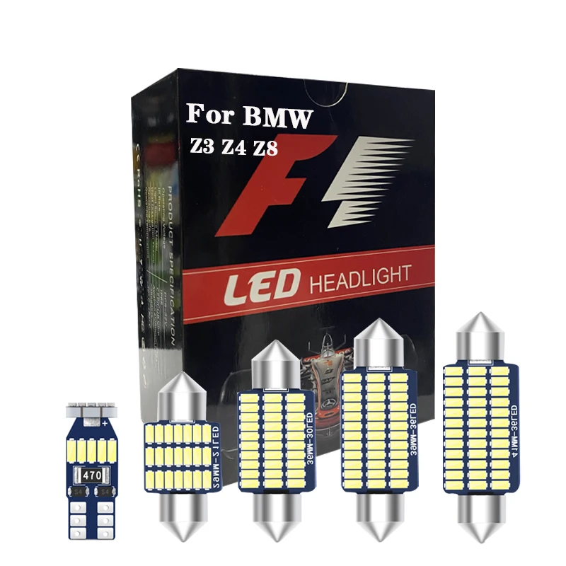 

For BMW Z3 E36 Z4 E85 E86 E89 Z8 E52 Coupe Roadster Canbus LED Interior Light Dome Map Trunk Error Free Bulb