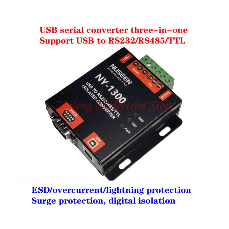 

Сверхскоростной изоляционный преобразователь 3-в-1 USB в RS485/232/TTL промышленного класса, изоляционное напряжение: 1500Vrms