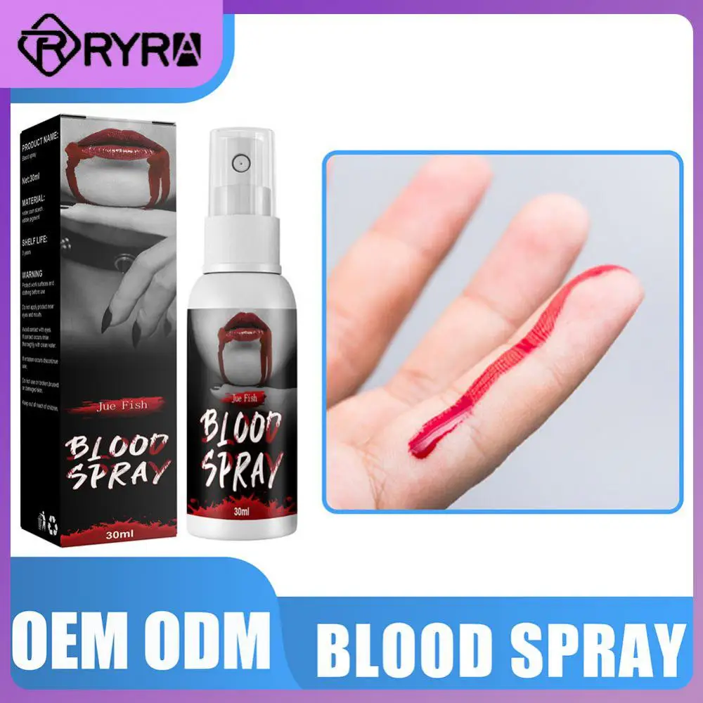 

30ml Artificial Plasma Spray Realistic Zombie Makeup Props Lightweight Stunt Toy Horror Bady Paint Cos Decoration Fake Blood