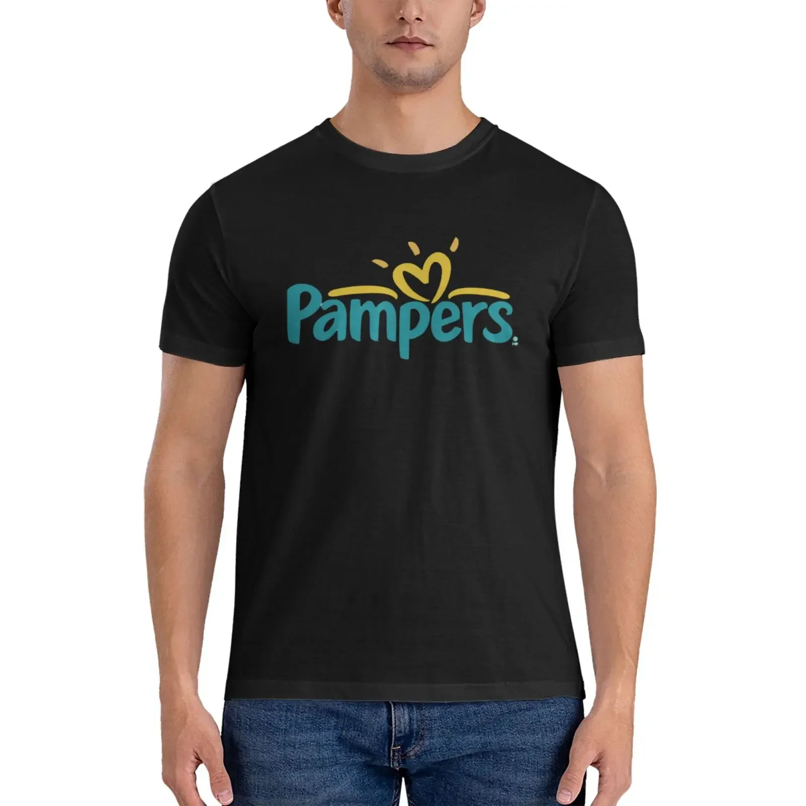 Фото Плохо! Футболка, блузка, великолепные Черные приталенные футболки, Pampers For Fans Essential, футболка, футболка, swea, футболки, мужская футболка 2024 №1