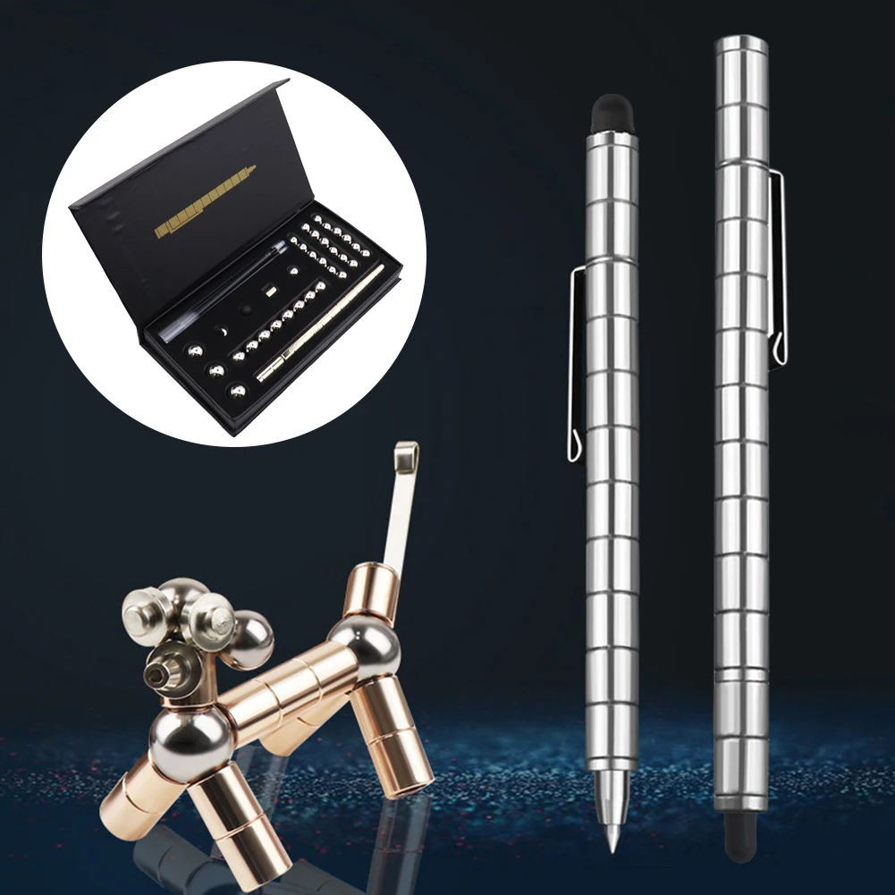 Penna polare magnetica magnete in metallo modulare pensa inchiostro giocattolo Stress fidget Antistress Focus mani Touch Pen forniture per scrittura cancellabili