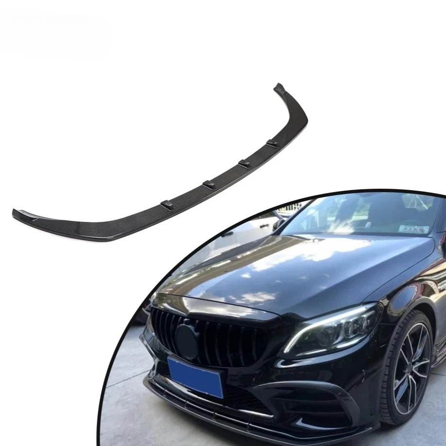 Передний бампер из углеродного волокна для Mercedes Benz C Class W205 S205 C205 A205 C43 AMG 2D 4D 2020 2021