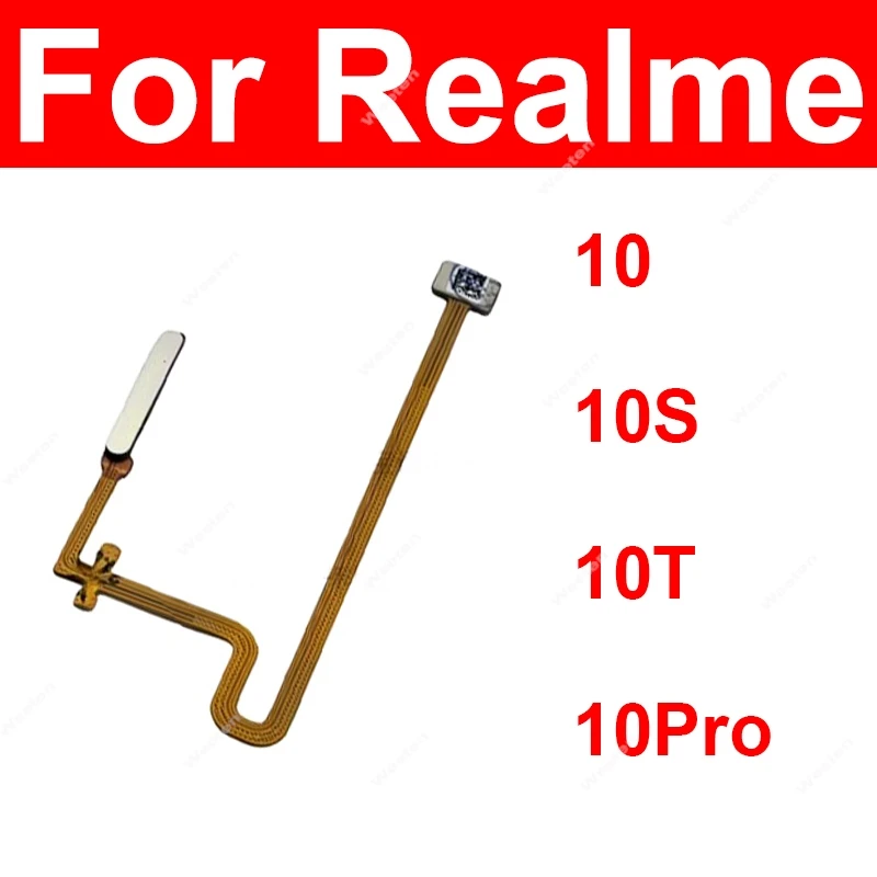 Фото Шлейф кнопки питания и сканера отпечатков для Realme 10 10S 10T 10 Pro 5G, боковой сенсор, запчасти для ремонта №1