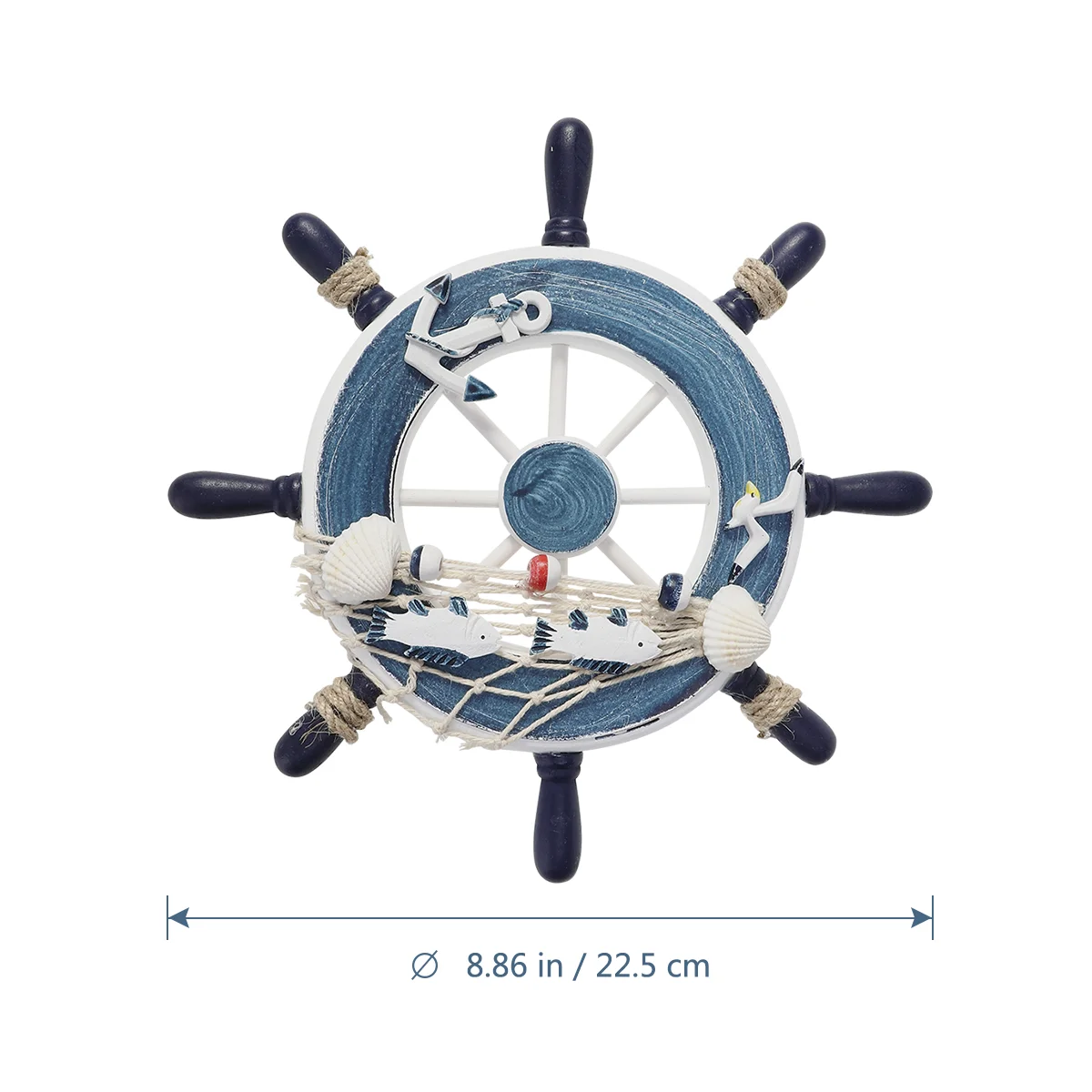 WINOMO деревянная 23 см пляжная лодка корабль руль рыболовная сеть украшение стены
