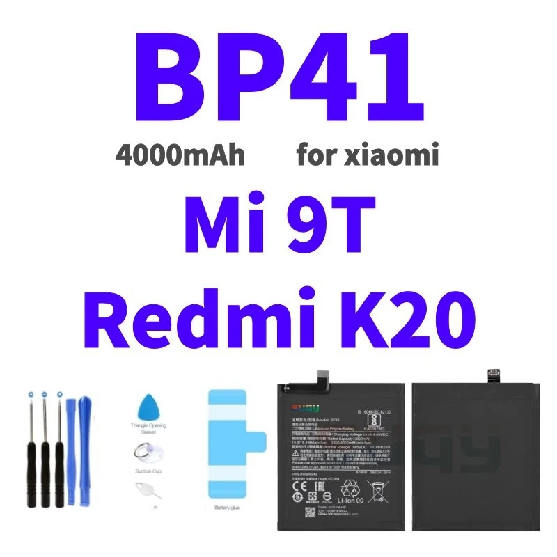 

True 4000mAh BP41 Phone Battery for xiaomi Mi 9T Bateria for Redmi K20 Battery Replacement Batterie for Mi 9T Redmi K20 Batteria