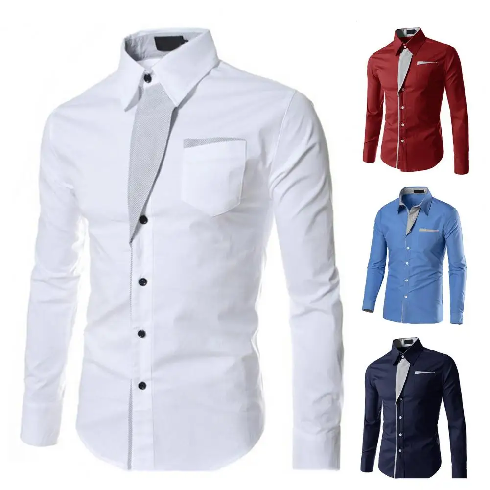 

Trendy Men Top Cardigan Autumn Shirt Lapel Striped Autumn Shirt Thermal