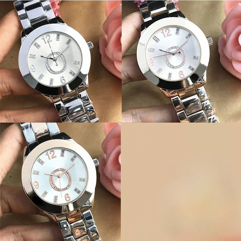 

Stainless Steel Couple Quartz Watch Fashion Luxury Jewelry Gift Charm Elegant Elegant and Generous Gift Box Free Shipping