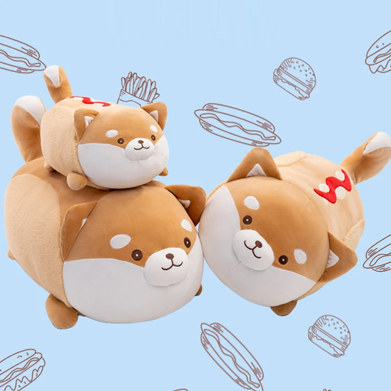 

40/60/70cm Creative Hot Dog Shiba Inu Dog Plush Pillow Toy Cute Stuffed Animal Dogs Plushies Throw Pillow Cushion Doll Soft Toys