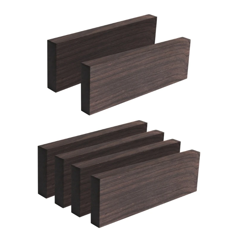 

2/4pcs Ebony Lumber Blackwood Block Material DIY Blank Crafts Knife Handle Timber Open Grain Texture Ebony Lumber
