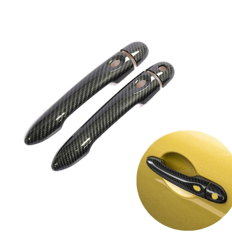 

New-Carbon Fiber Exterior Door Handle Cover Trim Car Accessories ABS For Renault Zoe Z.E 2012-2021