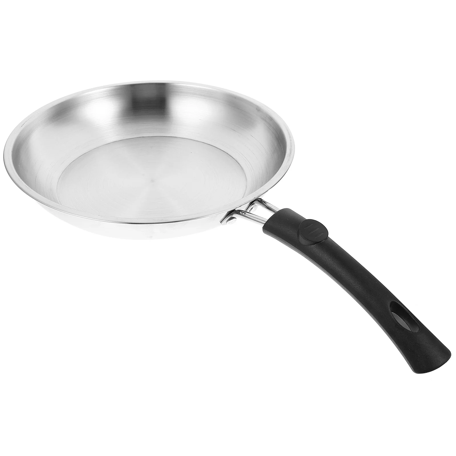 

Fry Pan Non-stick Breakfast Kitchen Supply Flat Bottom Frying Stainless Steel Skillet Rounded Pot Pans Wok