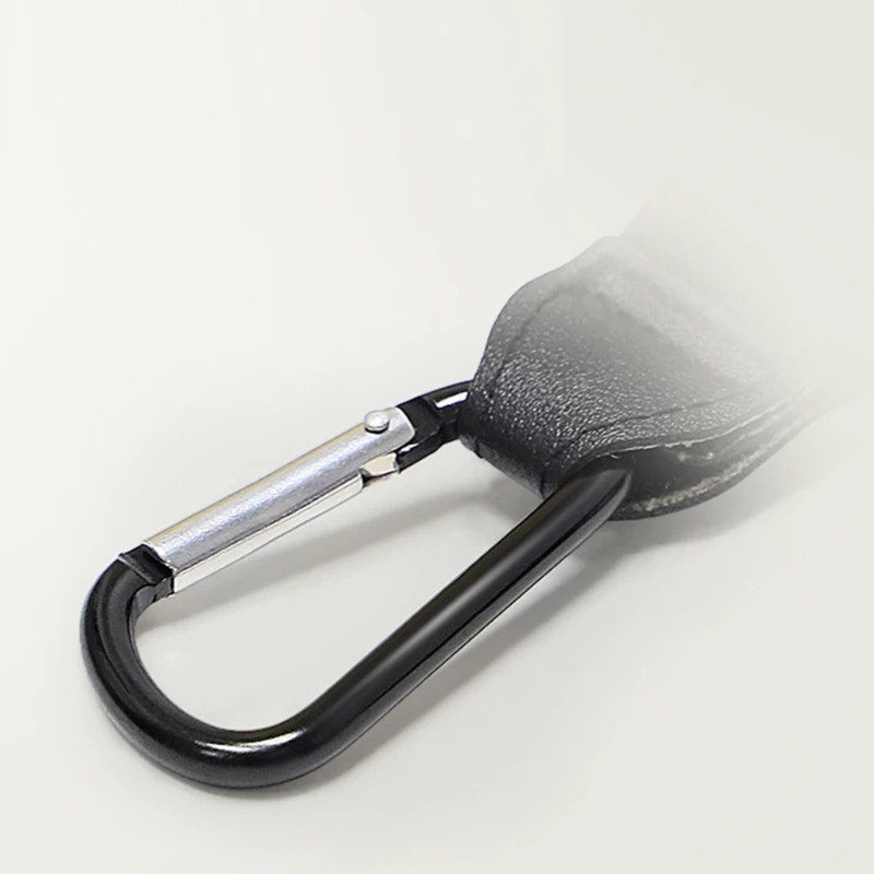 

Pram Hook for Shopping Bag Diaper Bag Hanging Hook Multi-Purpose Carabiner Hooks PU-Leather Hooks Travel Gear