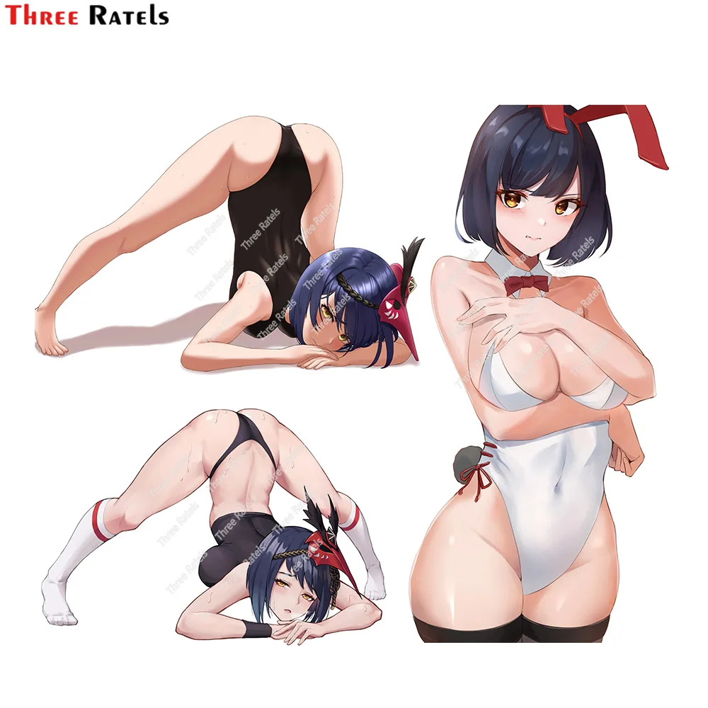 

Three Ratels E383 3D Anime Girl Kujou Sara Genshin Impact Sticker For Car External Decor Auto Accessories Anti Scratch Film