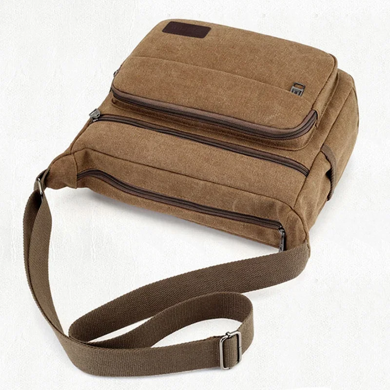Мужская холщовая сумка через плечо