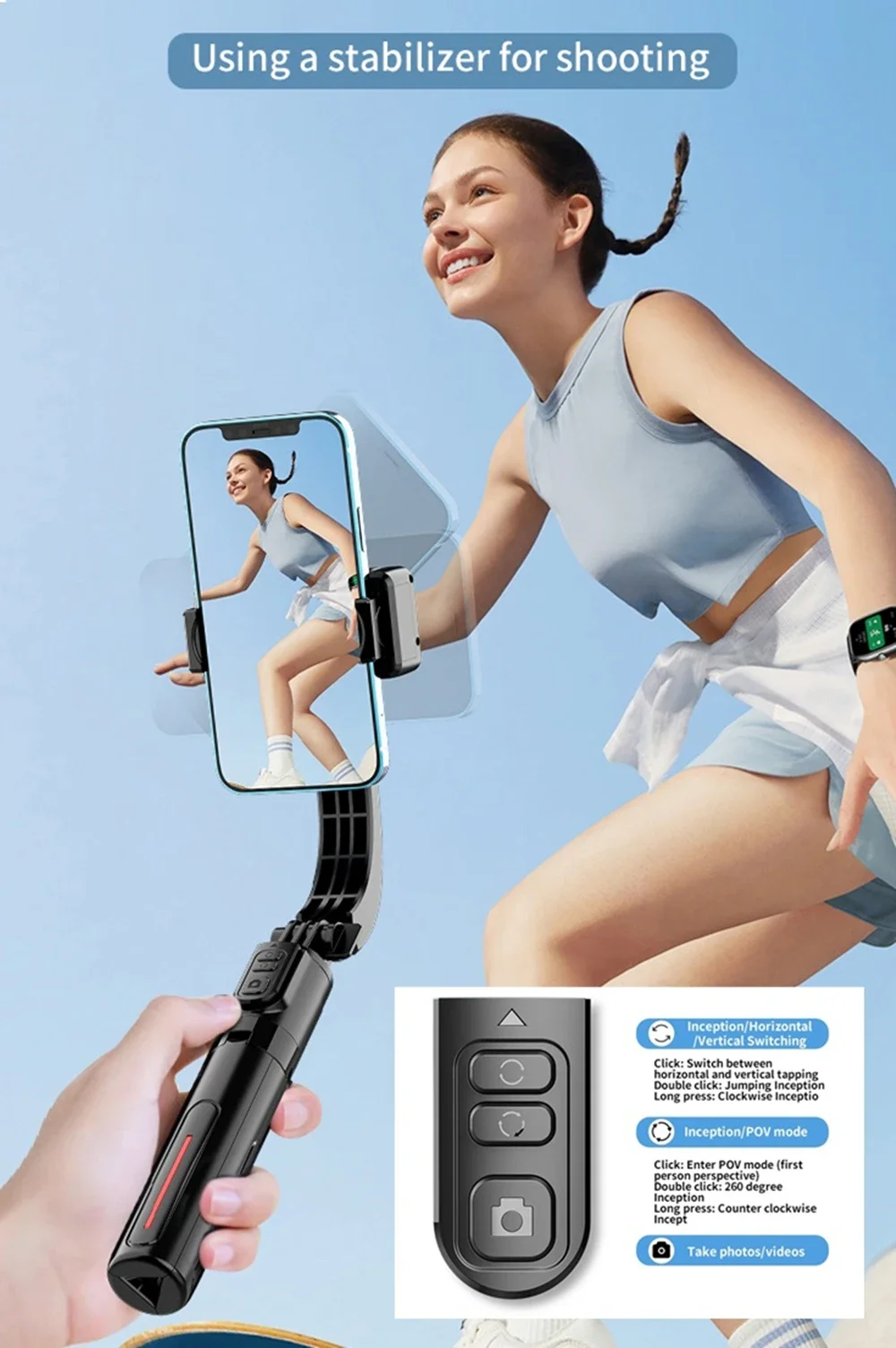 Беспроводное управление 360° ° Вращающийся стабилизатор для подвесов