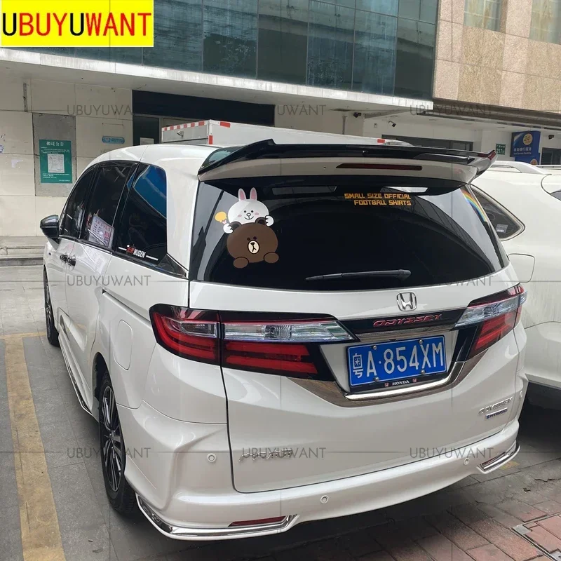 Фото Спойлер UBUYUWANT для Honda ODYSSEY 2015, 2016, 2017, 2018, 2019, высококачественный нефарборованный/глянский черный/углеродный цвет, спойлер на крышу из АБС-пластика №1