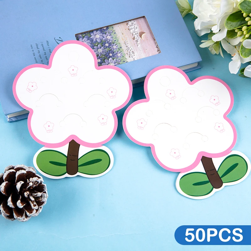 

50 шт., бумажные открытки с пятью отделениями для волос