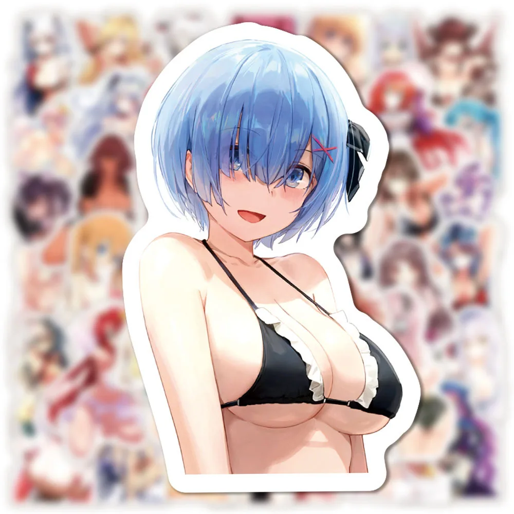 103050100pcs hentai sexy beauty bikini bunny girl anime stickers skateboard luggage guitar laptop car cool waterproof sticker free global shipping
