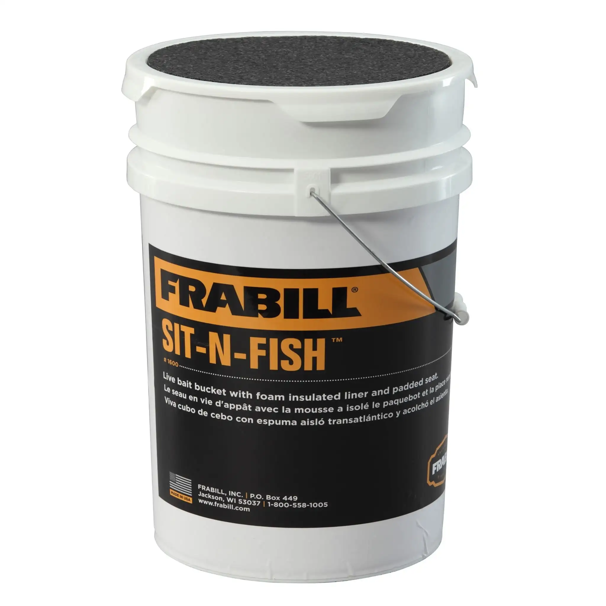 

Frabill Sit-N-Fish, 1600 изолированные коробки для рыболовных снастей и хранение приманки, 6 галлонов