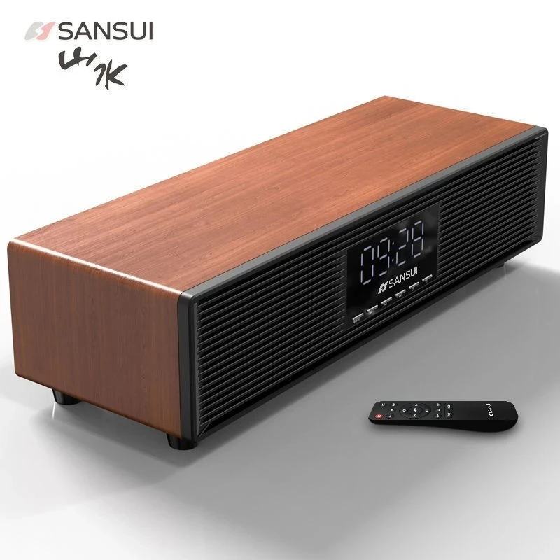 

Sansui P300 bluetooth speaker wireless high power home theater stereo surround subwoofer computer desktop alarm clock sound bar
