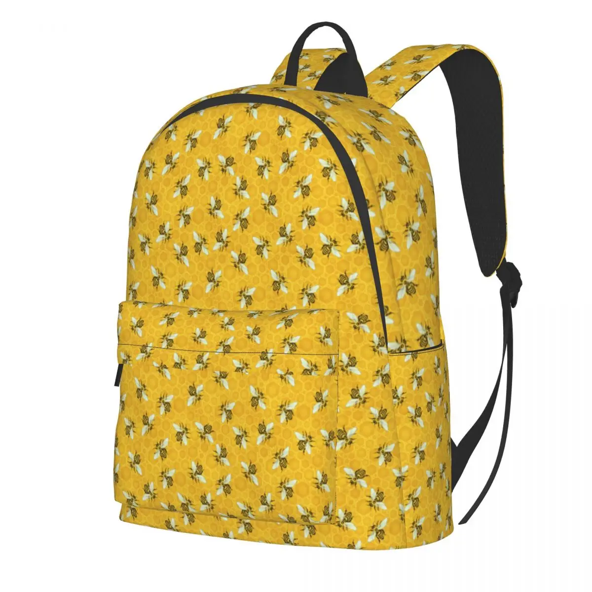 

Bees Honeybees Honeycomb-2 Backpack Cute Beehive Hiking Backpacks Boy Gril High Quality Breathable School Bags Casual Rucksack