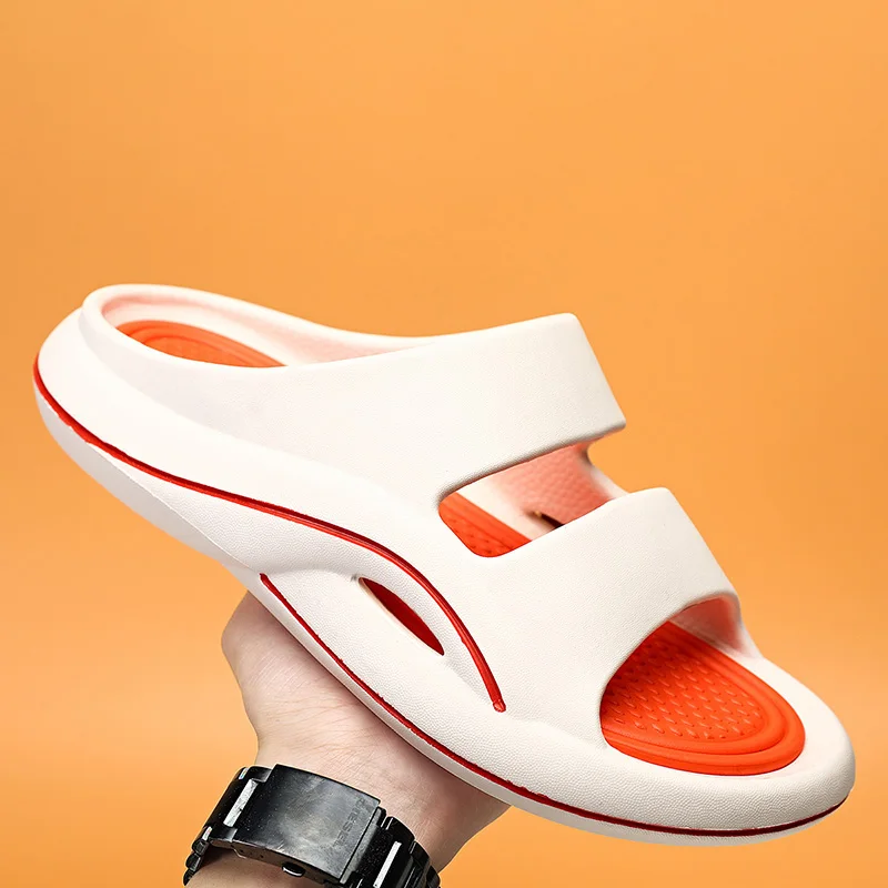 

Сандалии пляжные нескользящие для дома, Мягкие Шлепанцы для душа, летняя повседневная модная обувь для мужчин