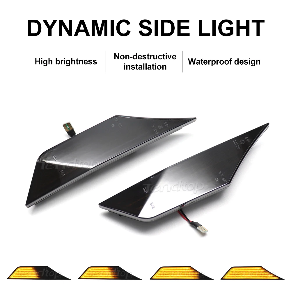 

Переднее крыло автомобиля, дымовая линза, Динамический светодиодный боковой маркер, ретранслятор, световой индикатор для Honda Civic 10 поколени...