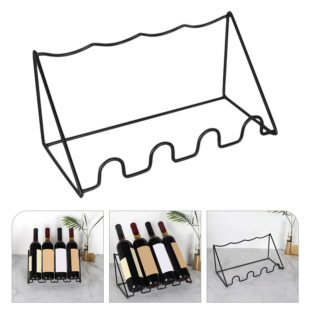 

Tabletop Simple Metal Bottle Holder Display Rack Bottle Storage Rack Storage Rack