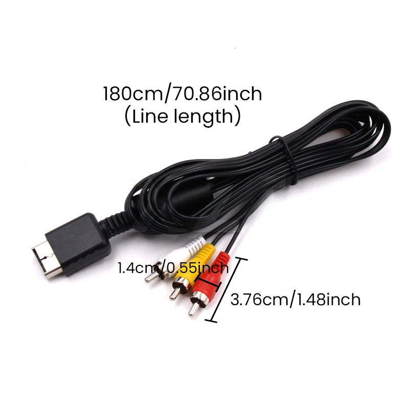 Унисекс RCA TV 3RCA Кабель-адаптер Аудио-видео AV-кабель для Sony Playstation 2 3 для PS2 для PS3 Мультимедиа 1,8 м MF НОВЫЙ (art.: 3920cd8e4101b) - 3920cd8e4101b