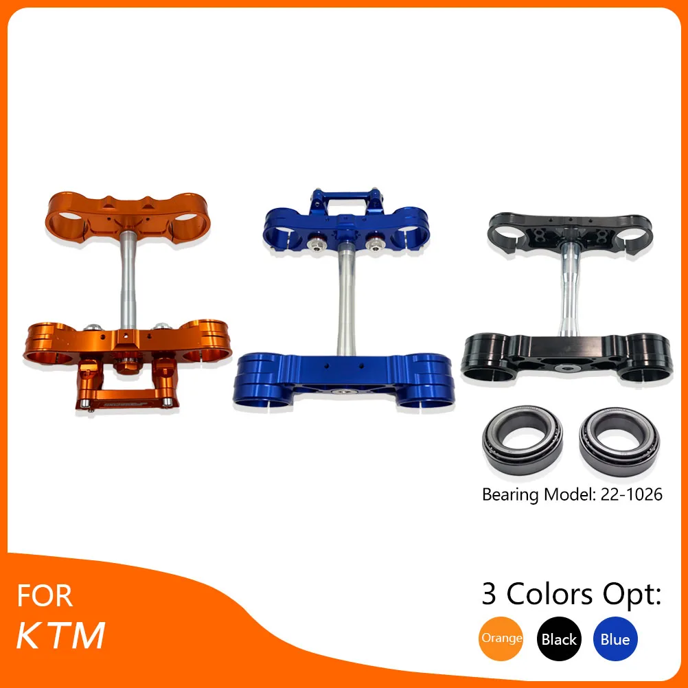 

3 Colors Motorcycle Triple Clamps Steering Stem And Clamp Riser Adaptor For KTM SX SXF EXC XCW XCFW FX FC TE 125-530 Front Fork