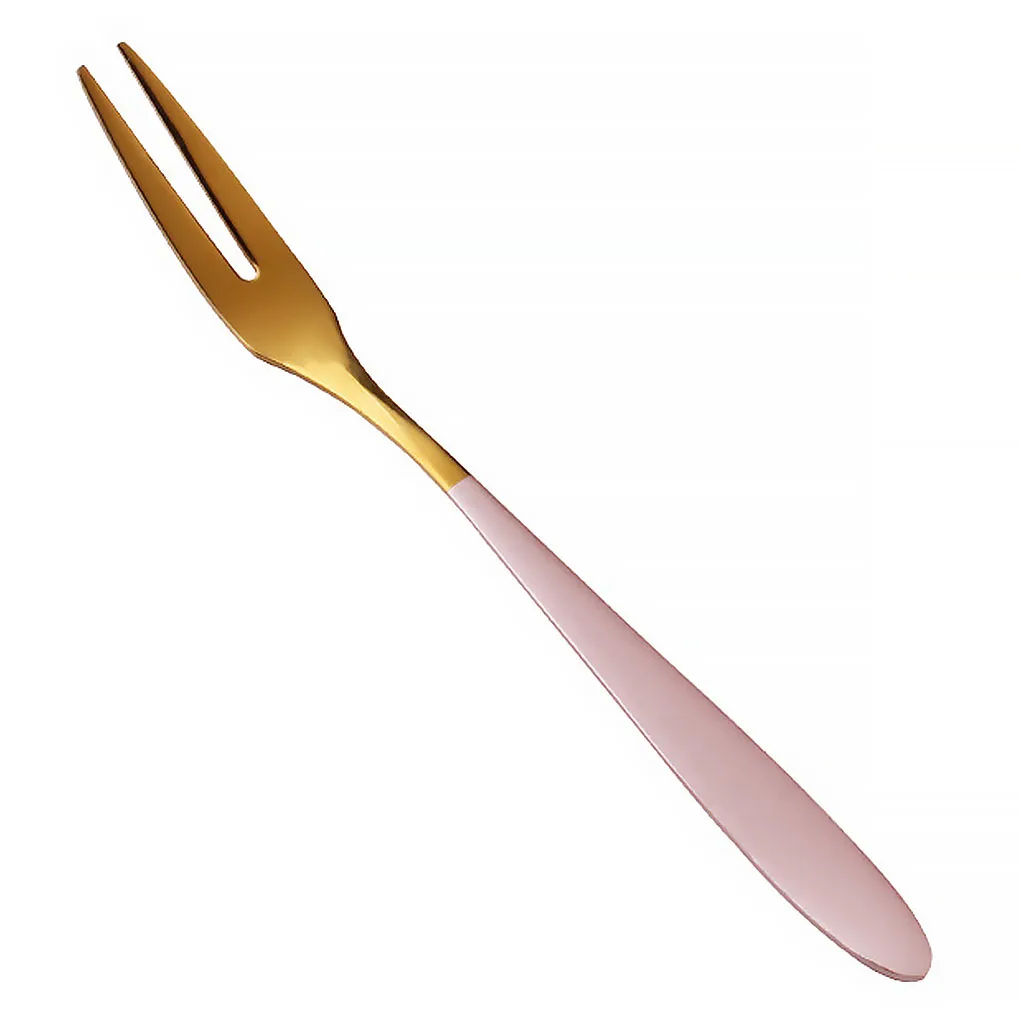 

1 Pc Fruit Fork Luxury Stainless Steel Gold Cake Dessert Forks Lovely Mini Fork Used For Cake In Party Snail Fork Restaurant