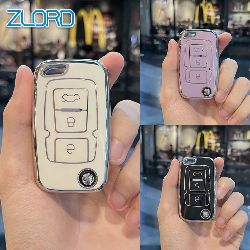 Мягкий чехол для автомобильного ключа из ТПУ с 3 кнопками для Geely Emgrand Ec7 EU 7 EU7 Gc5 Gc6 Ec8 Ec718 Ec715, брелок для ключей, аксессуары