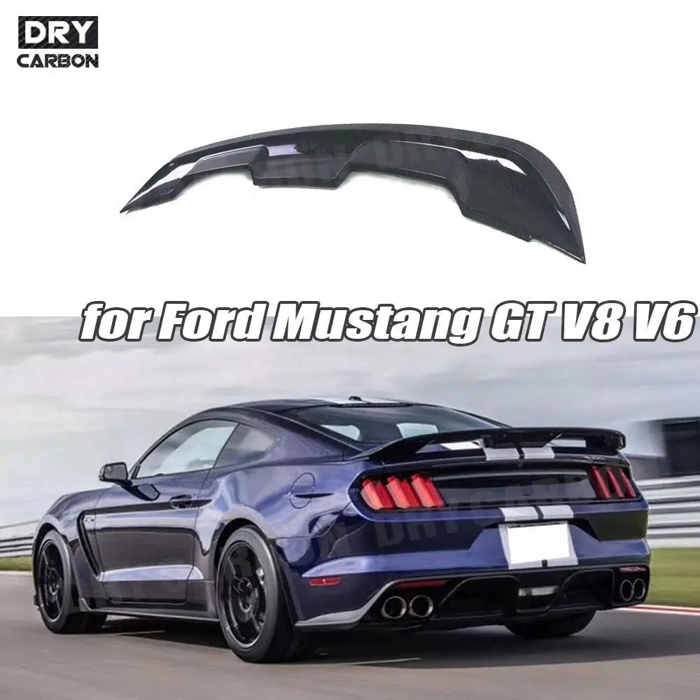 

Задний спойлер из углеродного волокна, гоночные крылья для Ford Mustang GT V8 V6 Coupe 2015 -2019 GT500, автомобиль из ФАП, задний спойлер