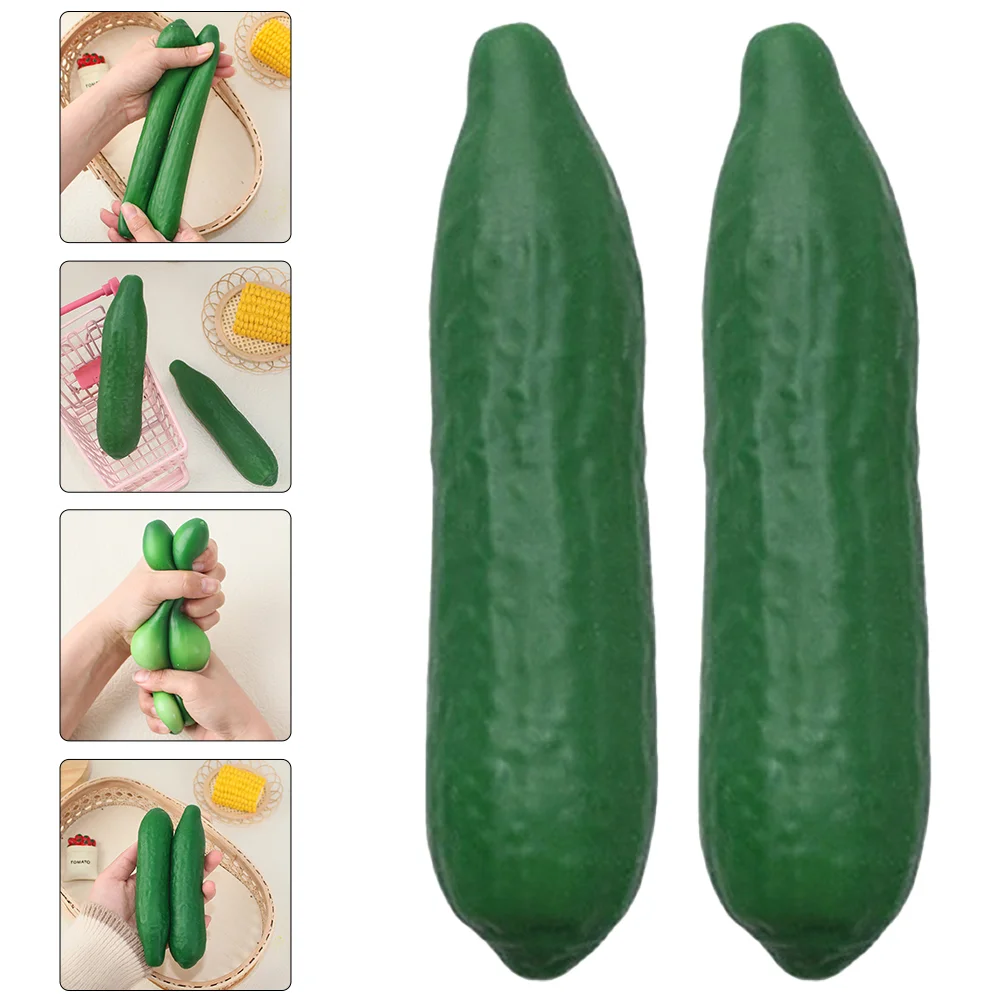 

3 Pcs Cucumber Pinch Tricky Toy Cucumbers Squeeze Lovely Stretchy Sensory Plaything Toys Music Cartoon Pressure Relief