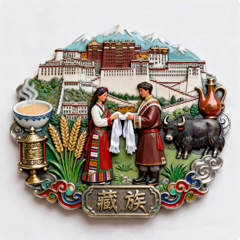 

Магниты для холодильника TUOYIRUBLUEX Этнические костюмы дворца Потала