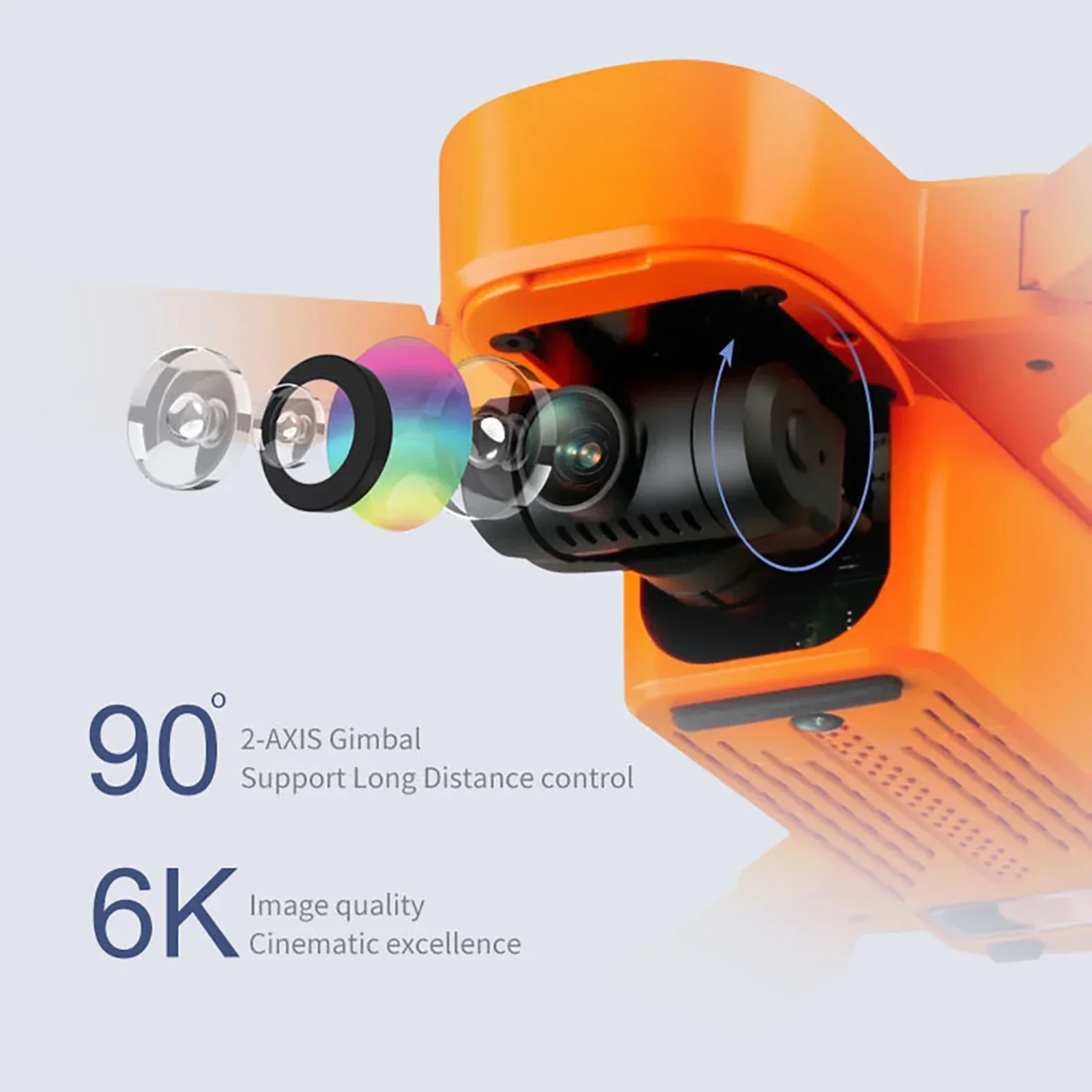 Фото Радиоуправляемый дрон Aether JJRC X17, камера 6K Ultra HD, 2-осевой стабилизированный подвес, квадрокоптер с оптическим позиционированием и функцией зависания на любой местности №5