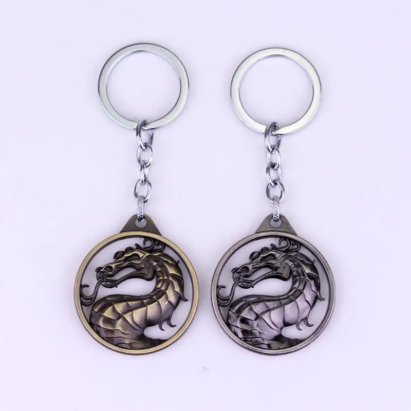 Металлический Брелок На Тему Mortal Kombat С Логотипом Дракона Унисекс Для Косплея