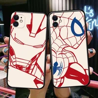 iron man spiderman phone cases for iphone 13 pro max case 12 11 pro max 8 plus 7plus 6s xr x xs 6 mini se mobile cell
