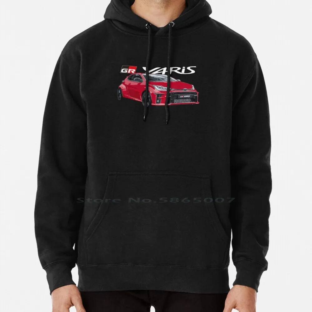 

Gr Yaris-Red Hoodie Sweater 6xl Cotton Fast And Furious Japan Race Drift Jdm A90 2jzgte Trd Initial D Twin Turbo Gr Wrc Wrx Sti