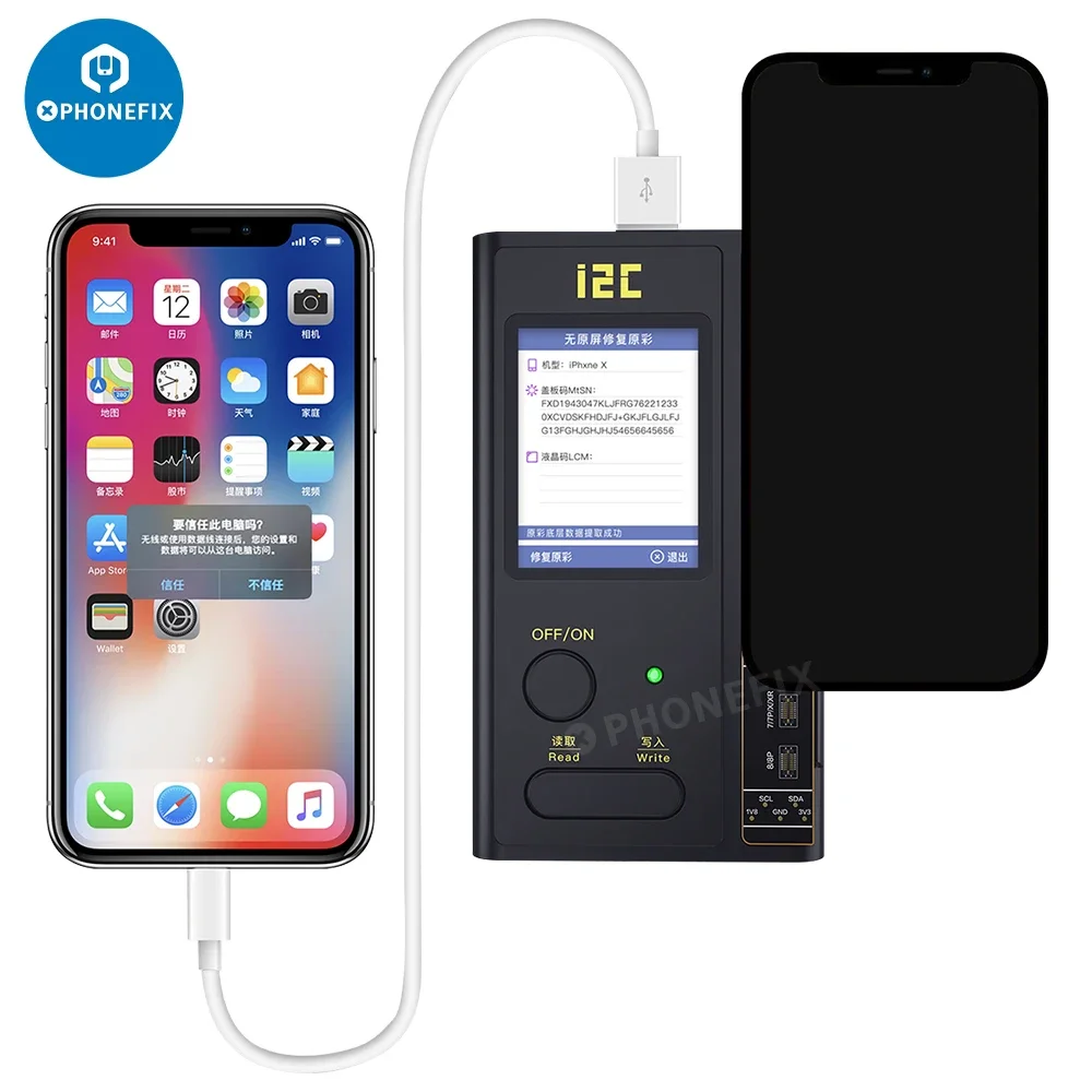 i2C i6S True Tone Repair Programmer Same JC V1SE iPhone X-15Pro Max ЖК-экран Оригинальная цветовая функция Face ID