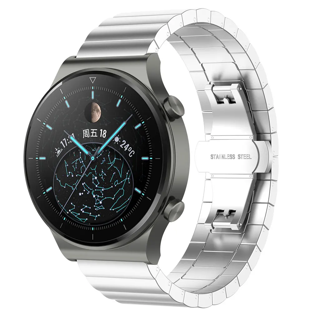 20mm 22mm Stainless Steel Metal Strap For Garmin Vivoactive 3 4 Band Watch For Forerunner 645 645 vivomove HR Bracelet Watchband