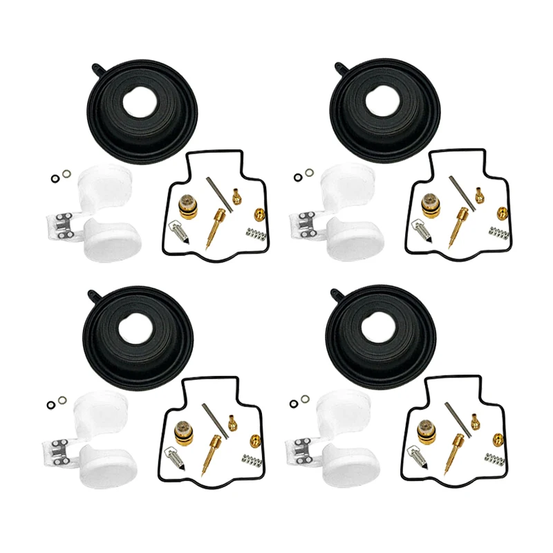 

High Quality 4 Sets Motorcycle Carburetor Repair Kit Diaphragm Float Fit for Kawasaki Zx600 Ninja Zx-6 Zx6R ZZR600