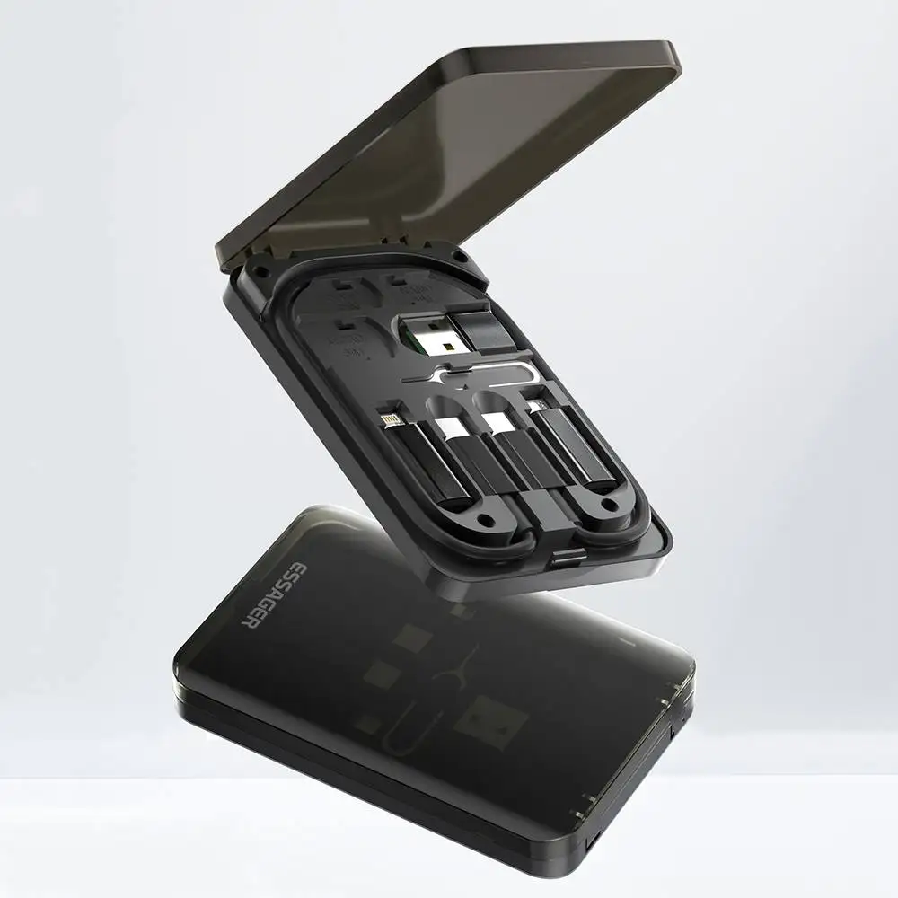 Коробка для хранения данных 4 в 1, кабель Usb C-Usb C, кабель для быстрой зарядки для кабеля 14 Pro Max Type C, кронштейн Micro Usb, устройство для хранения