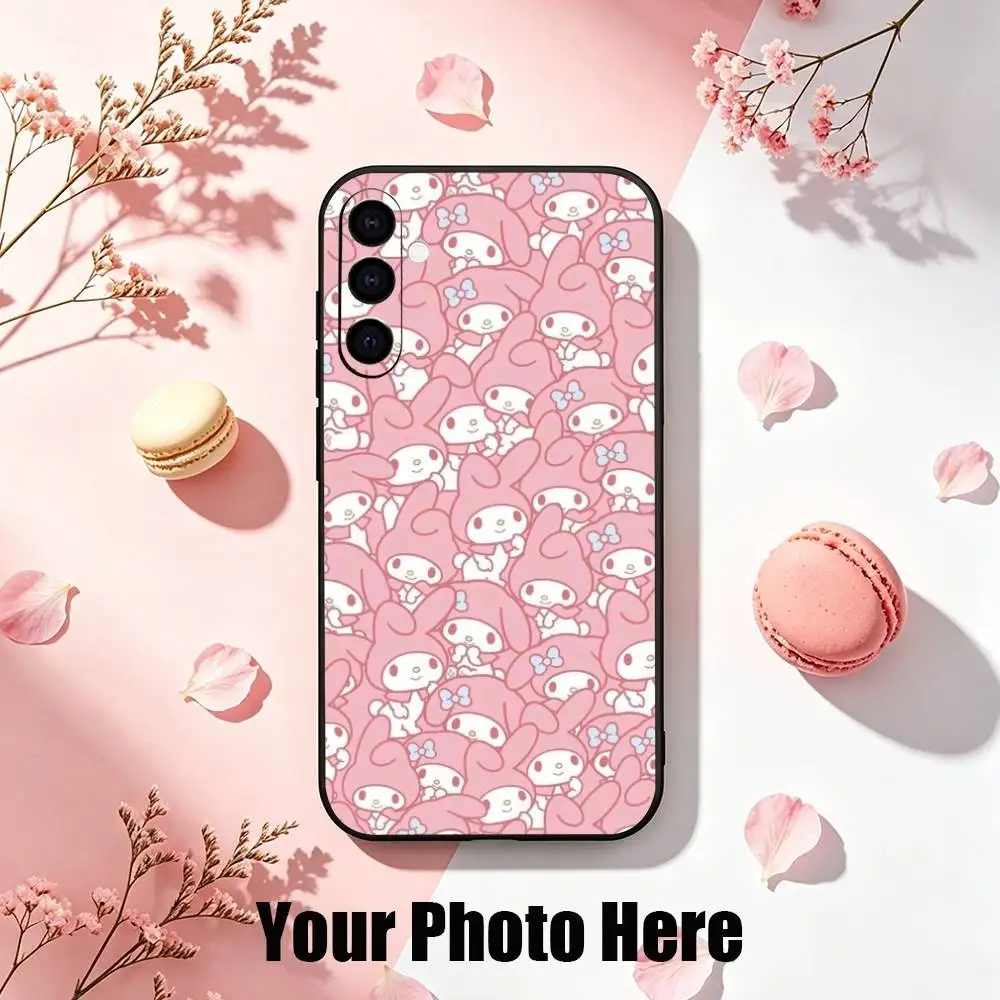 Фото Чехол для телефона с рисунком My M-Melodys Girls Fave для Samsung Galaxy A73, A72, A71, A70, A53, A52, A51, другие модели, мягкий черный чехол №4