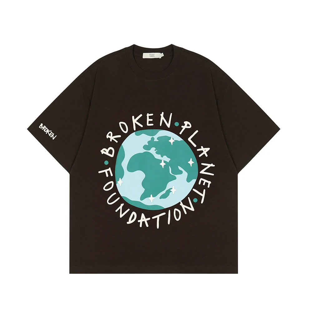 

Broken Planet Letter Short Sleeve Summer Tshirts for Men Streetwear Crew Neck Loose Casual Oversize Tees Unisex Y2K T-shirt