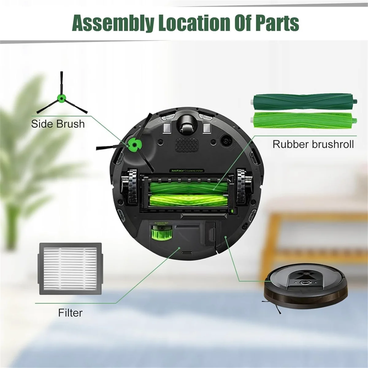 Запасные части для пылесоса IRobot Roomba I1+/I2+/I3+/I4+/I5+/I6+/I7+/I8+/J5+/J6+/J7/J8+/J9+/E5/E6/E7 пылесос