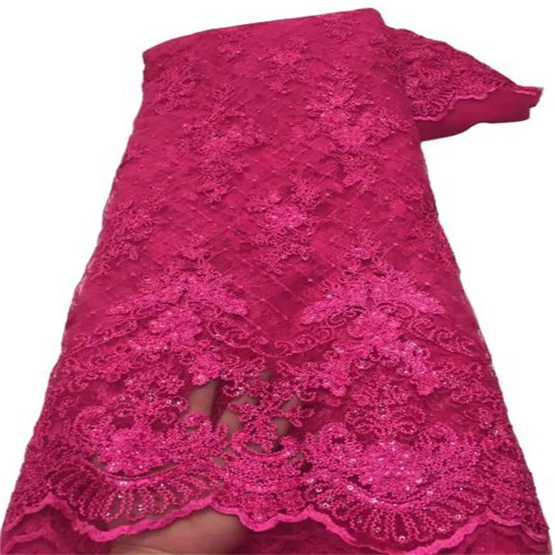 

Sky blue African Lace Fabric With Sequins French Lace Fabric 2022 Yellow High Quality Milk Silk Laces For Wedding Party Dress