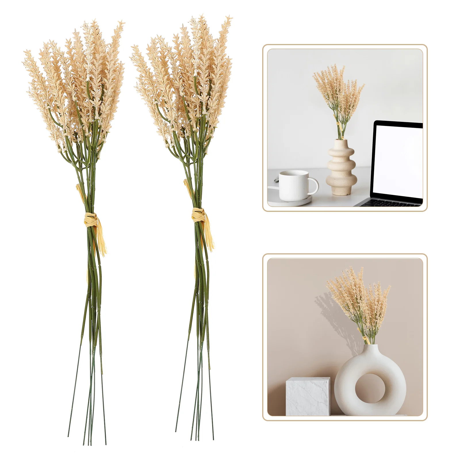 

Wheat Flower Dried Stems Artificial Stalks Pampas Fake Bouquetfall Flowers Decor Arrangement Picks Stalk Thanksgiving Harvest