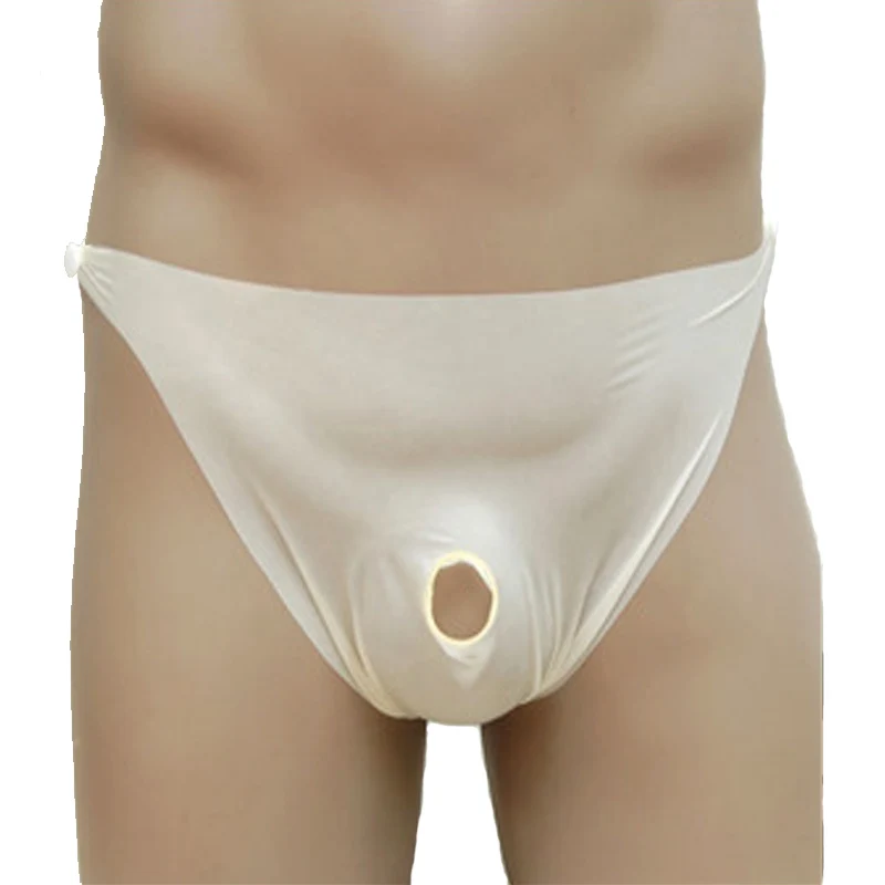 Мужское прозрачное латексное нижнее белье сексуальные открытые штаны Yiyang с